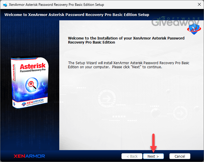 giveaway-xenarmor-asterisk-password-recovery-pro-install