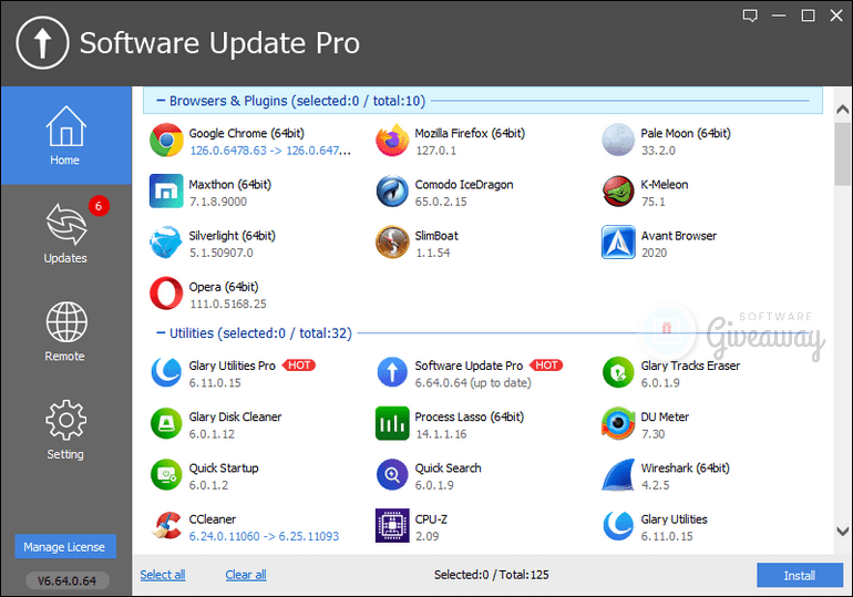 Glarysoft Software Update PRO 6 1 giveaway-glarysoft-software-update-pro-6-screenshot-1