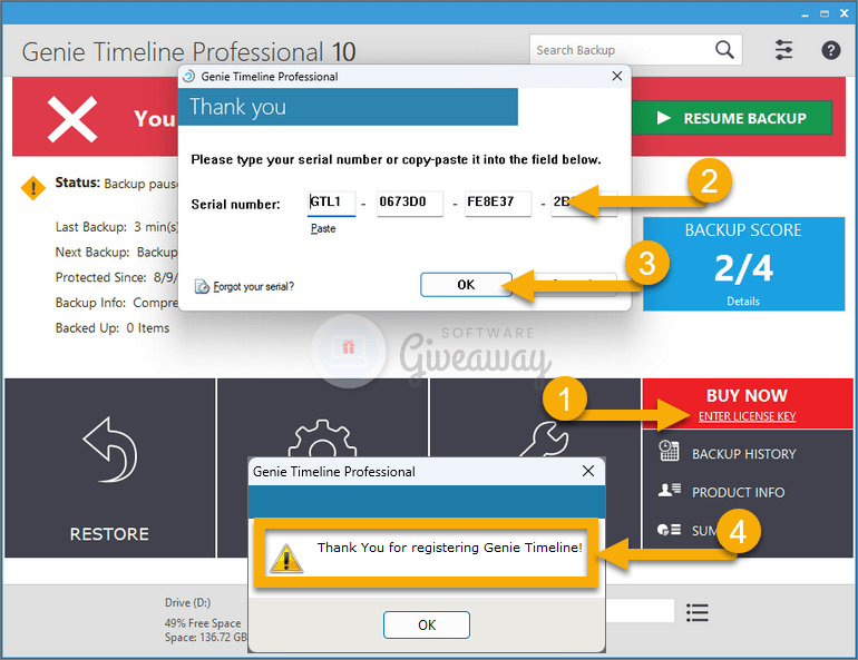 giveaway-genie-timeline-pro-activated