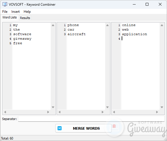 giveaway-vovsoft-keyword-combiner-screenshot-1