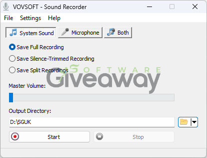 Vovsoft Sound Recorder