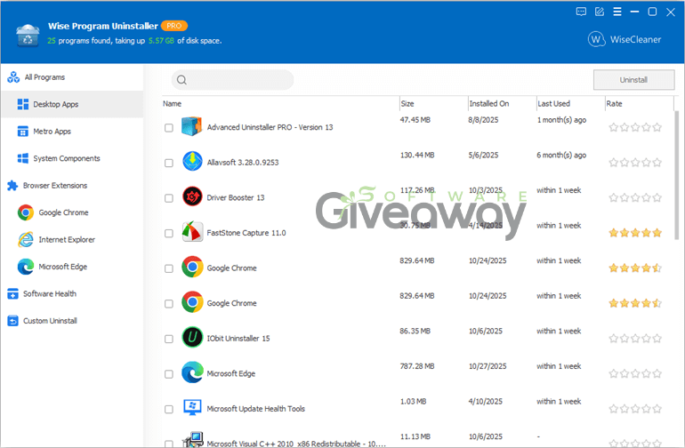 Wise Program Uninstaller PRO (100% Discount) 1 Wise Program Uninstaller PRO