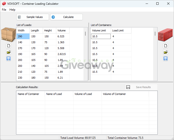 Vovsoft Container Loading Calculator (100% Discount) 1 Vovsoft Container Loading Calculator