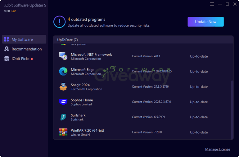 IObit Software Updater PRO 9 (100% Discount) 1 IObit Software Updater PRO