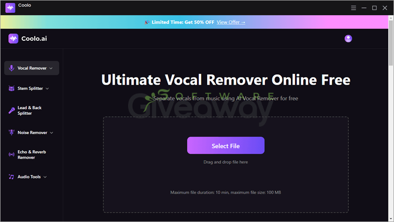 Coolo Vocal Remover (100% Discount) 1 Coolo Vocal Remover