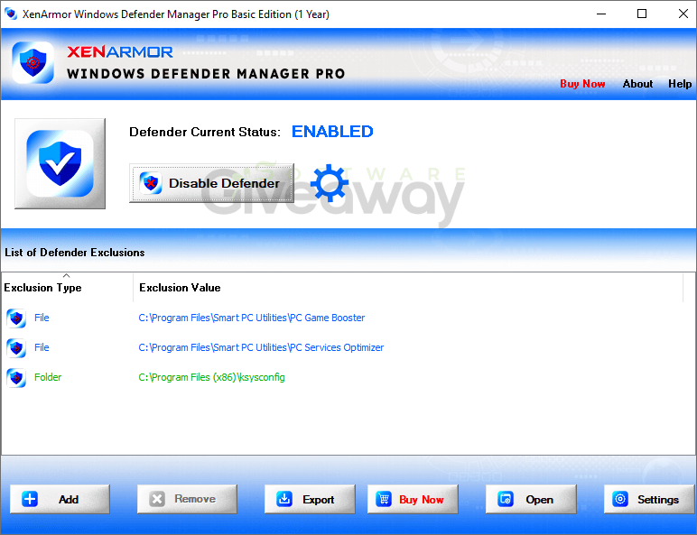 XenArmor Windows Defender Manager Pro (100% Discount) 1 XenArmor Windows Defender Manager Pro