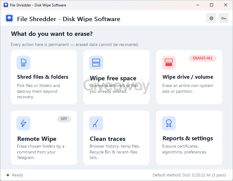 Permanent Data Eraser for Windows